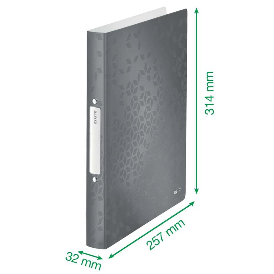 Ringbuch WOW, A4, PP, 2 Ringe, 25 mm, grün LEITZ 4257-00-54 LEITZ 4257-00-54  2R 25mm