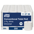 Toilettenpapier Universal, 2-lagig, weiß, System-T4, Prägung, 250 Blatt/Rolle, 64 Rollen TORK 110789 TORK 110789 Sys.T4  UWS