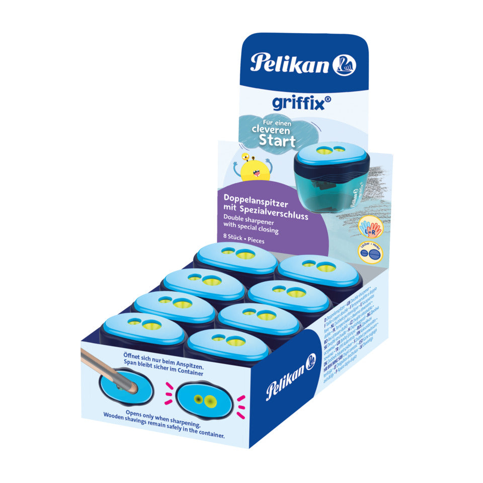 Display Doppel-Dosenspitzer Griffix, Ø8/11mm, blau PELIKAN 300008247 PELIKAN 300008247 701280 Griffix Re