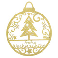 Aufhänger "Frohe Weihnachten'', Ø8cm, gold  10603 10603 D 8 cm