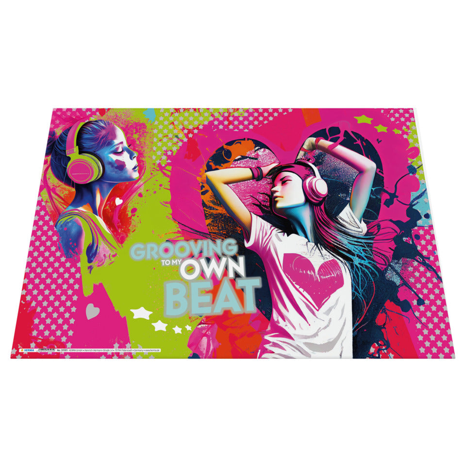Schreibunterlage Music Girl, 550x350mm, Karton HERMA 19595 HERMA 19595 55x35cm