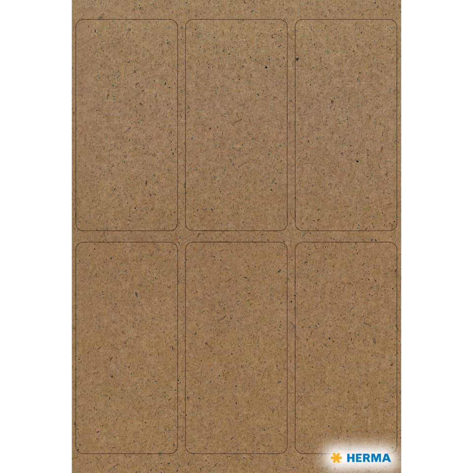 Haushaltsetikette Silphie, 26x54mm, naturbraun HERMA 15755 HERMA 15755 HOME
