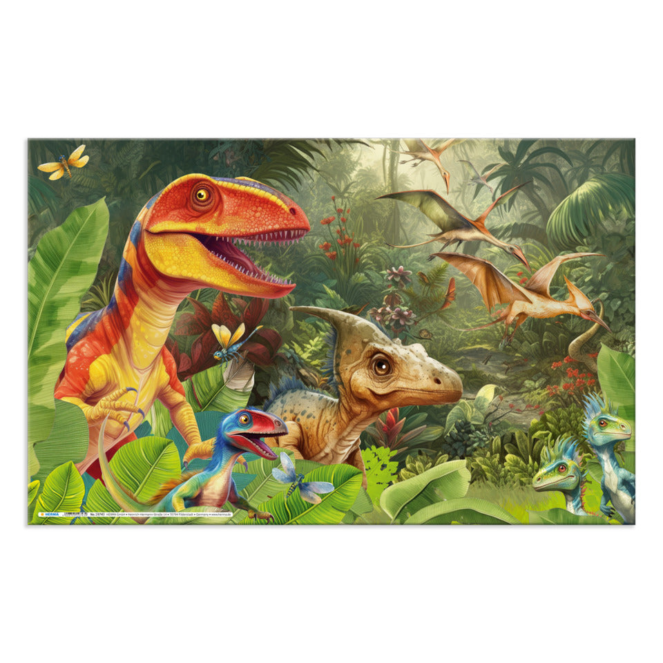 Schreibunterlage Dino World, 550x350mm, Karton HERMA 19743 HERMA 19743 55x35cm