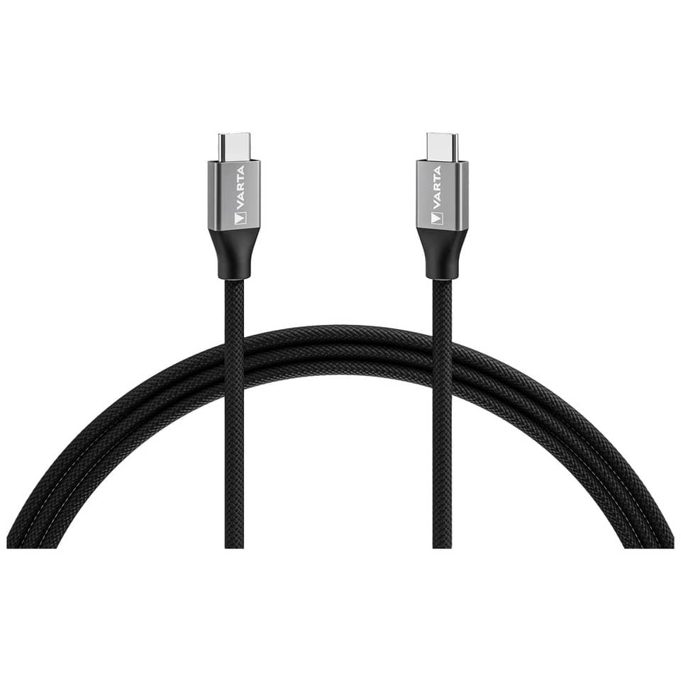 Ladegerät Speed Charge & Sync Kabel USB Typ C auf USB Typ C schwarz VARTA 57936 101 111 VARTA 57936 101 111 2m Speed Charge&Sync