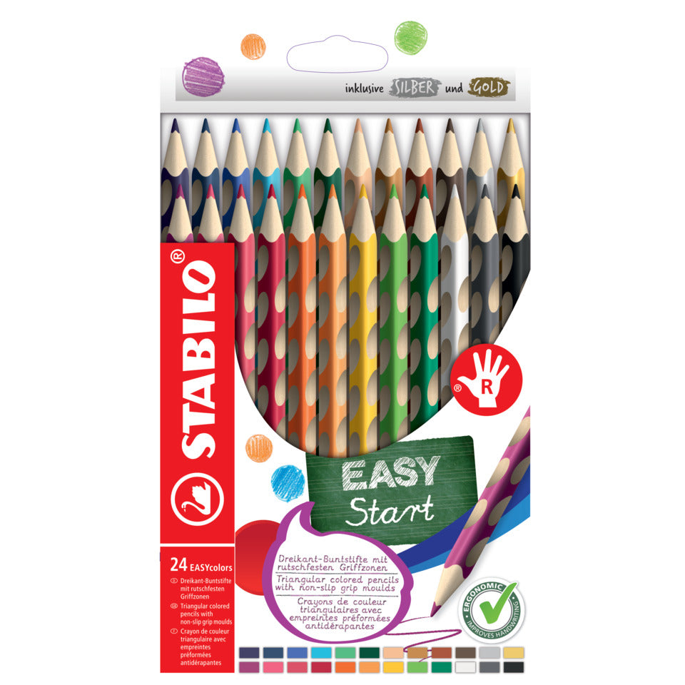 Farbstiftetui EASYcolors, Rechtshänder, 24 Stück, sortiert STABILO 332/24 STABILO 332/24 Rechtshänder