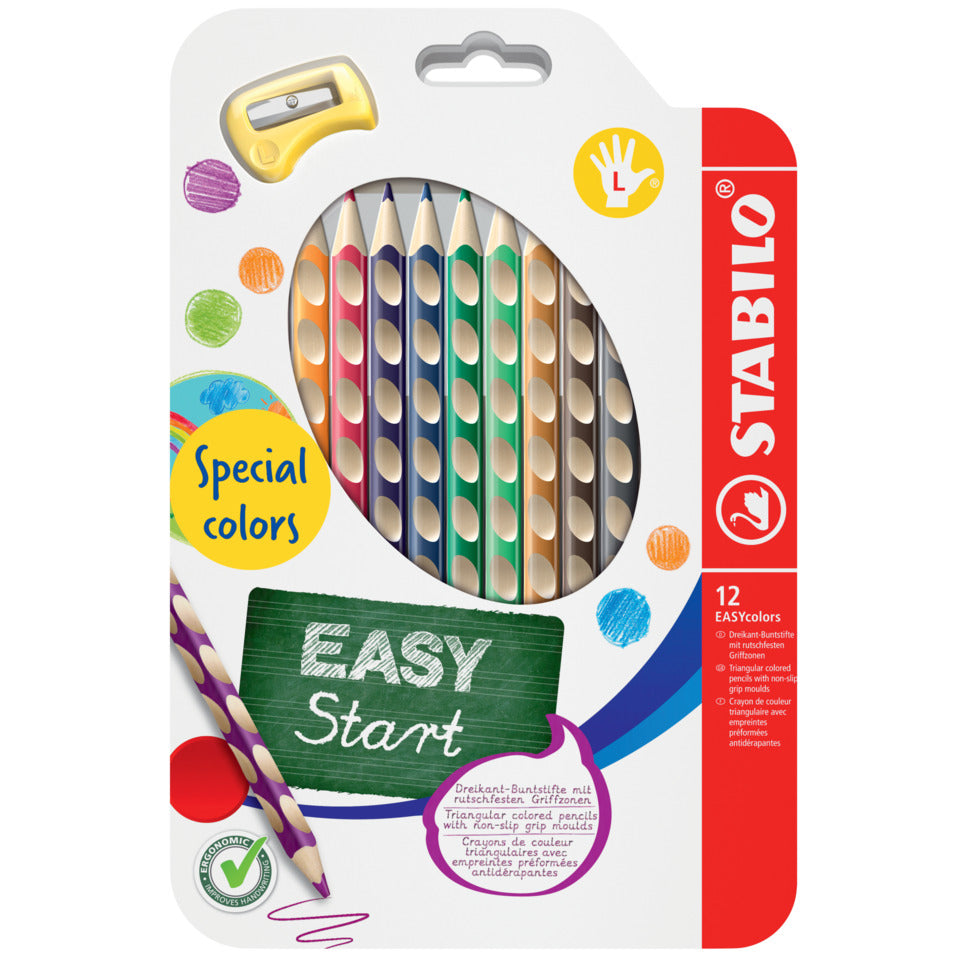 Farbstiftetui EASYcolors, Linkshänder, 12 Stück, sortiert STABILO 331/12-1 STABILO 331/12-1 Linkshänder