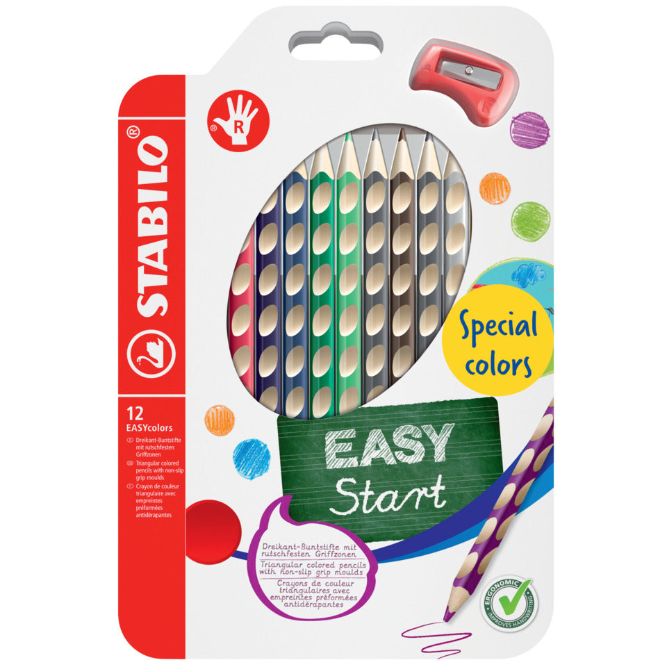 Farbstiftetui EASYcolors, Rechtshänder, 12 Stück, sortiert STABILO 332/12-1 STABILO 332/12-1 Rechtshänder