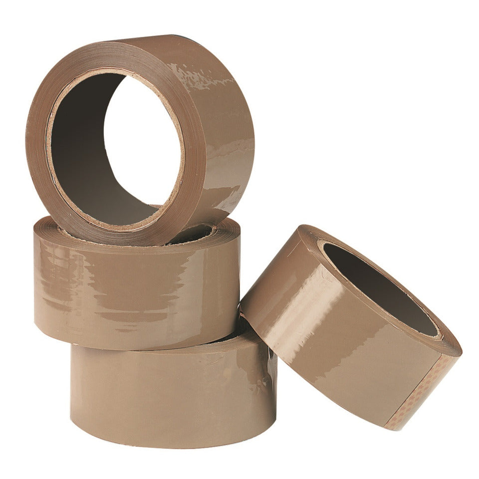 Packband, 50 mm x 66 m, 6 Stück, braun Q-CONNECT KF04381 Q-CONNECT KF04381 Pg mit 6 Rollen