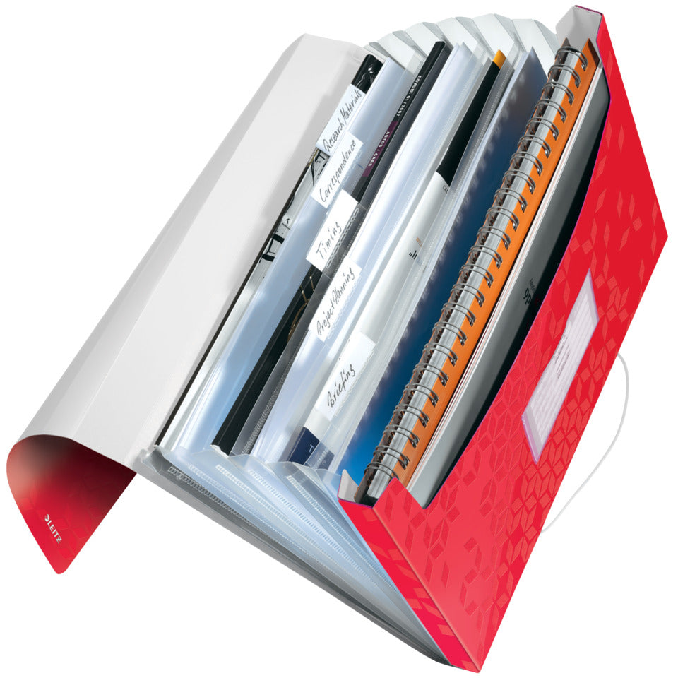 Fächermappe WOW, A4, 6 Fächer, rot LEITZ 4589-00-26 LEITZ 4589-00-26 PP 6 Fächer