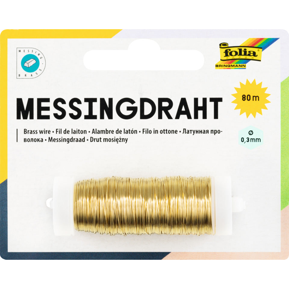 Basteldraht, 0,3mmx80m, gold FOLIA 79465 FOLIA 79465  0,3mm 80m
