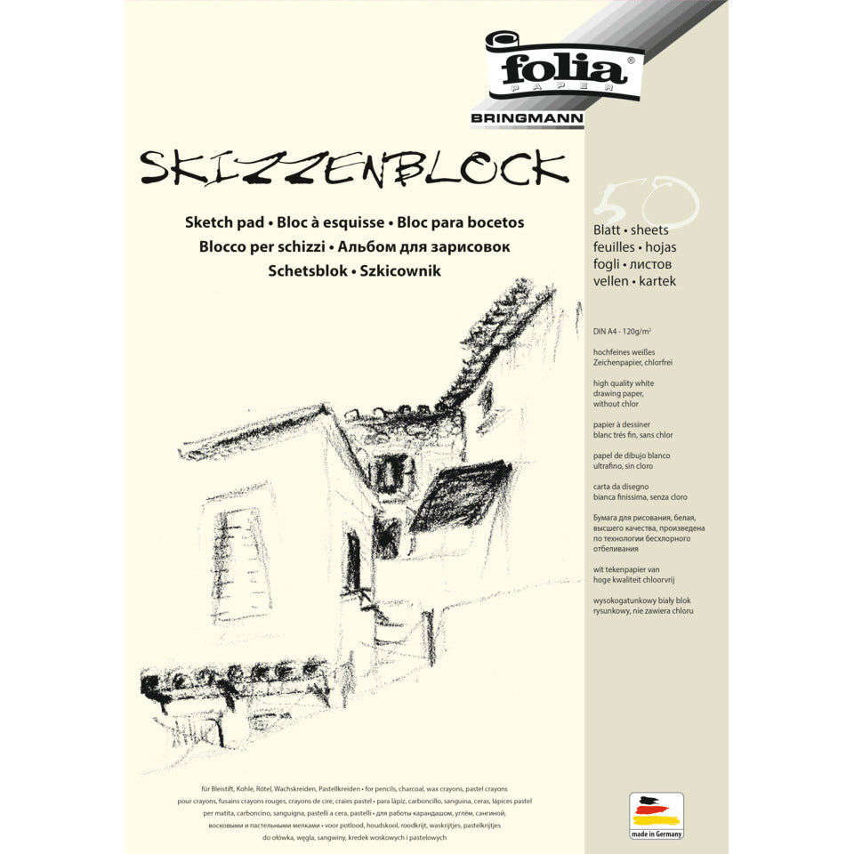 Skizzenblock, A4, 120g/m², 50 Blatt FOLIA 8304 FOLIA 8304 120g