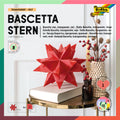 Bastelset Bascetta Stern, 15 x 15 cm, rot FOLIA 820/1515 FOLIA 820/1515 15x15cm