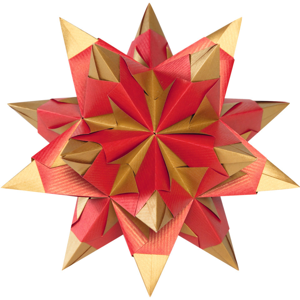 Bascetta-Stern Duo, 20 x 20 cm, 32 Blatt, rot/gold FOLIA 326/2020 FOLIA 326/2020  20x20cm 32Bl