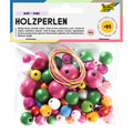 Bastelset Holzperlen rund, 84 Stück, sortiert FOLIA 2297 FOLIA 2297 84ST rund