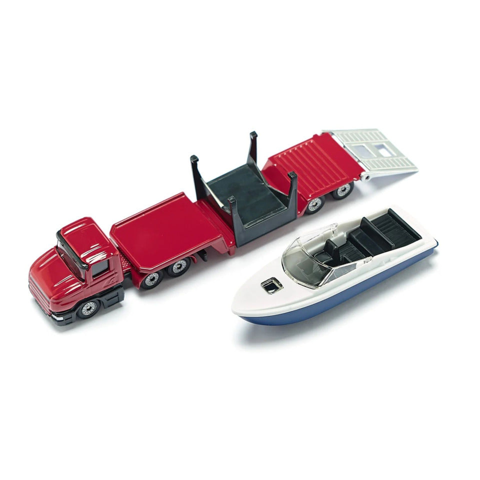 Tieflader mit Boot SIKU 1613