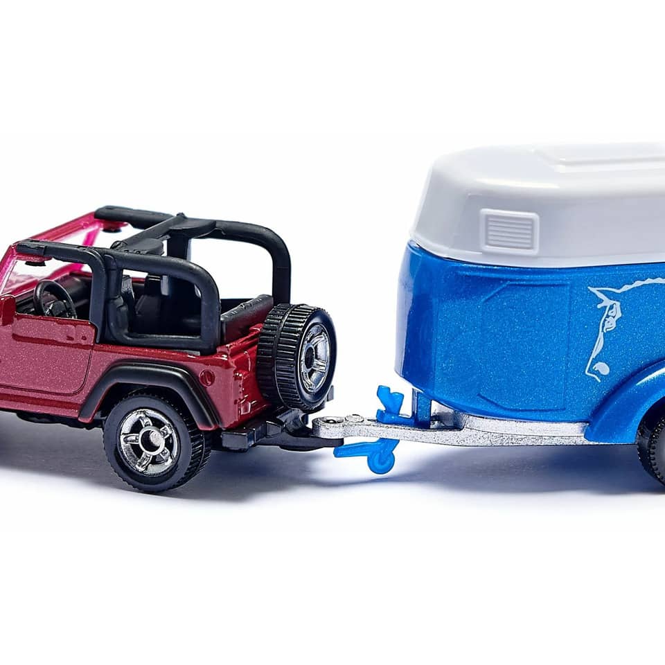 Jeep mit Pferdeanhänger SIKU 1651