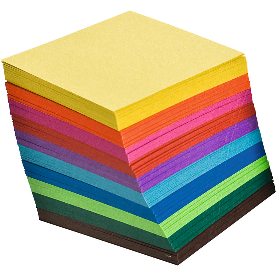 Faltblatt Mini, 5x5cm, 10 Farben, sortiert FOLIA 8955 FOLIA 8955  500Bl