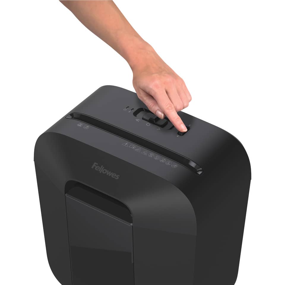 Aktenvernichter Powershred® LX25, Cross-Cut Partikel 4x37mm, P4, 6 Blatt, schwarz FELLOWES 4170501 FELLOWES 4170501 4x37mm