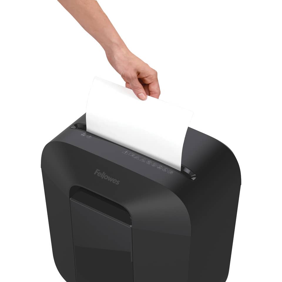 Aktenvernichter Powershred® LX25, Cross-Cut Partikel 4x37mm, P4, 6 Blatt, schwarz FELLOWES 4170501 FELLOWES 4170501 4x37mm