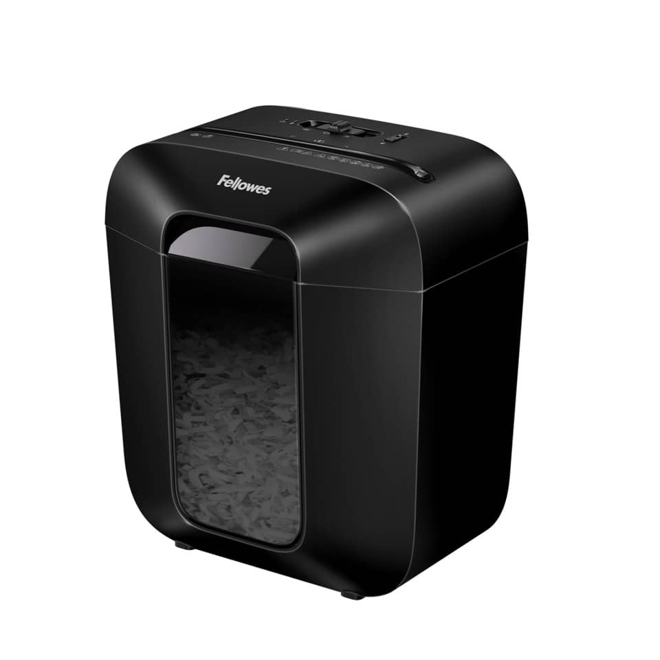 Aktenvernichter Powershred® LX25, Cross-Cut Partikel 4x37mm, P4, 6 Blatt, schwarz FELLOWES 4170501 FELLOWES 4170501 4x37mm