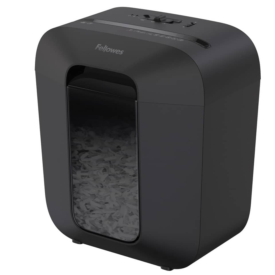Aktenvernichter Powershred® LX25, Cross-Cut Partikel 4x37mm, P4, 6 Blatt, schwarz FELLOWES 4170501 FELLOWES 4170501 4x37mm