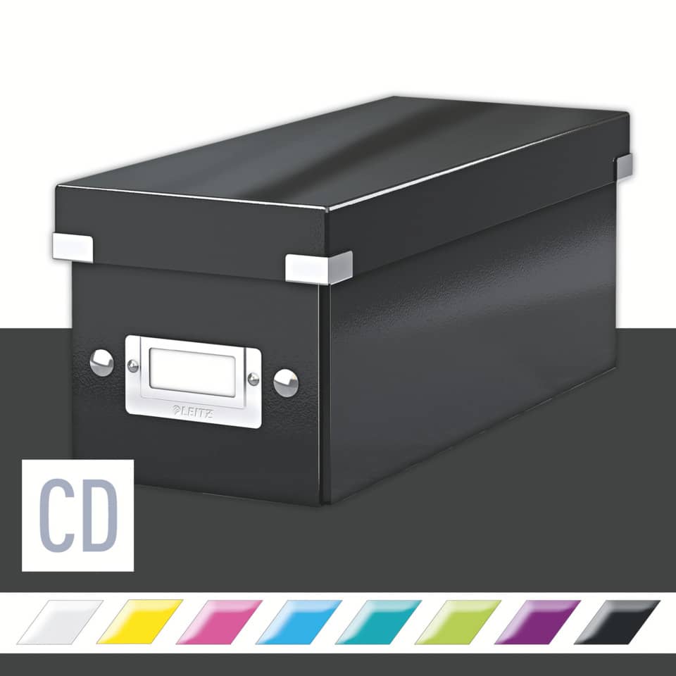 Archivbox Click & Store WOW CD, Graukarton, schwarz LEITZ 6041-00-95 LEITZ 6041-00-95 Click&Store