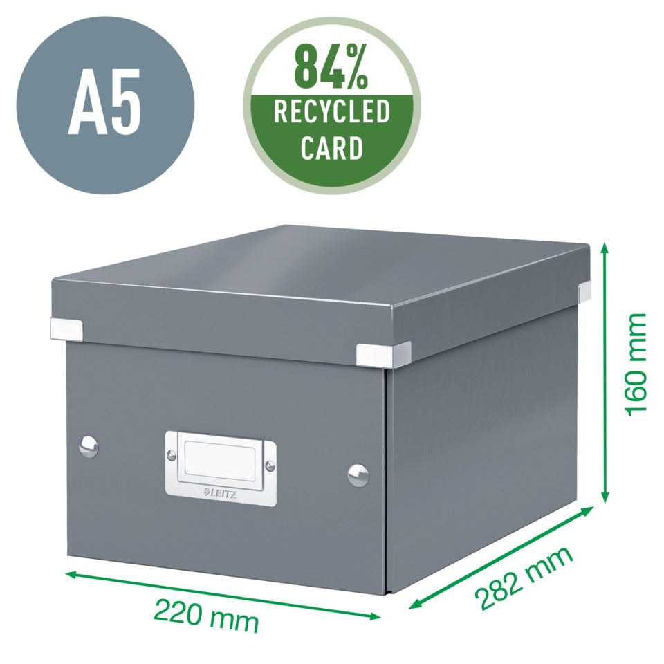 Archivbox Click & Store WOW Klein, Graukarton, schwarz LEITZ 6043-00-95 LEITZ 6043-00-95 Click&Store
