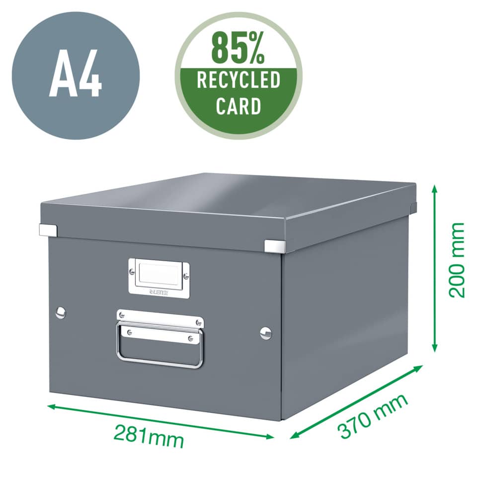 Archivbox Click & Store WOW Mittel, Graukarton, schwarz LEITZ 6044-00-95 LEITZ 6044-00-95 Click&Store