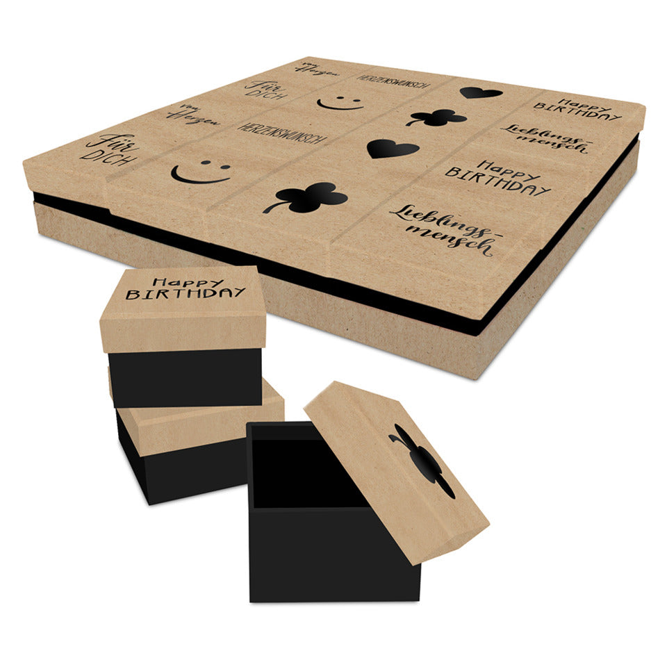 Geschenkkarton Sprüche, 9x9x5,7cm, sortiert BRAUN+COMPANY 1557-22999 BRAUN+COMPANY 1557-22999 9x9x5,7cm
