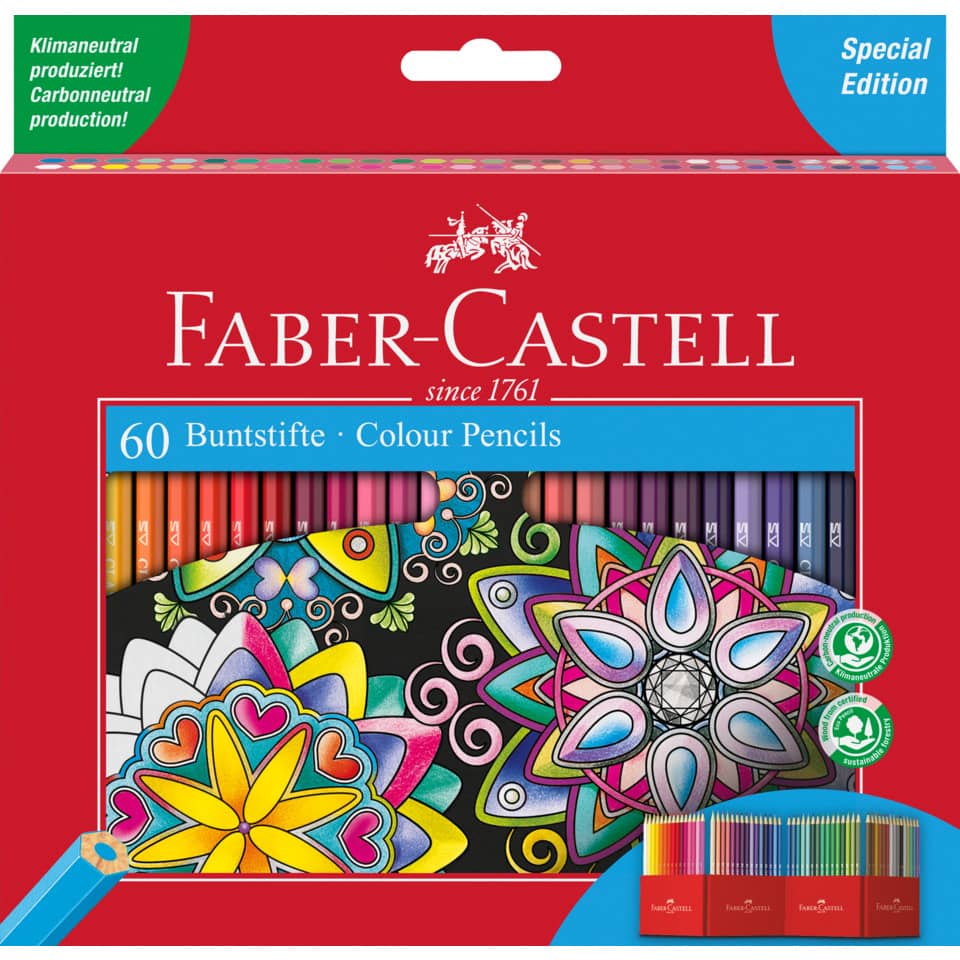 Farbstiftetui Castle, 60 Stück, sortiert FABER CASTELL 111260