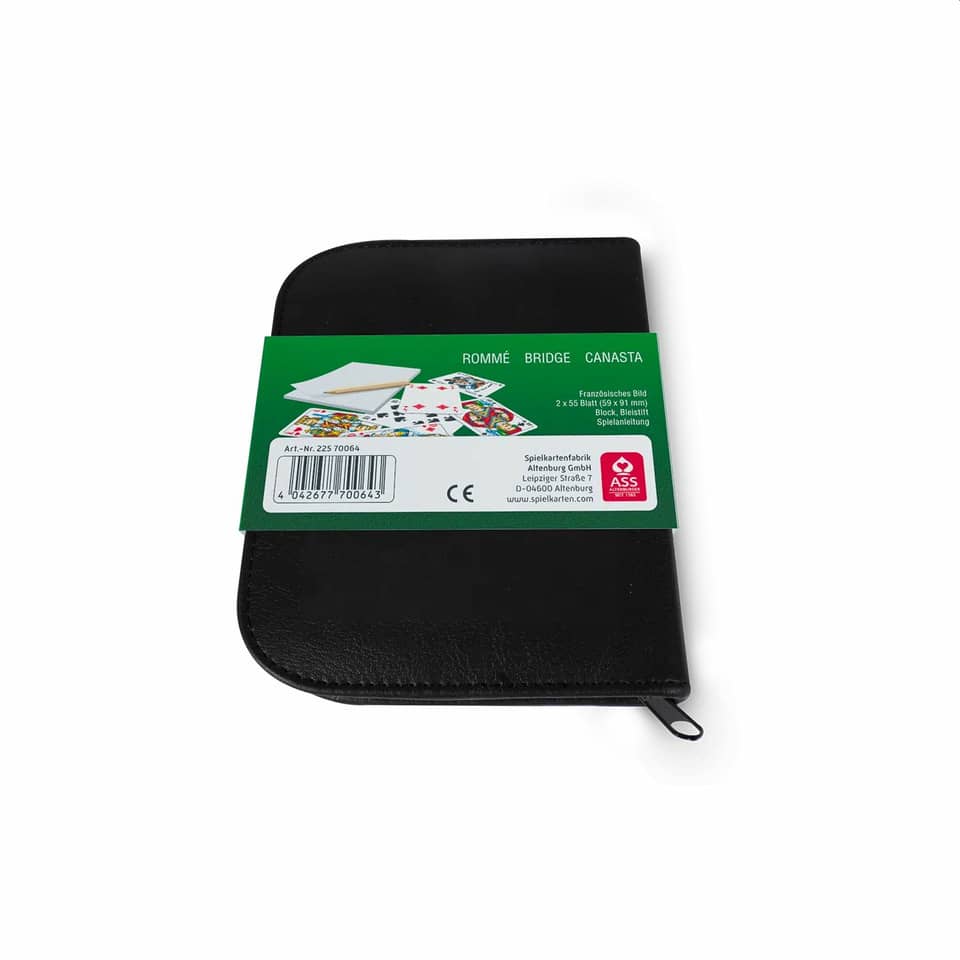 Spielkarten Rommé, französisches Bild, Lederetui ASS 10030318-0001 ASS 10030318-0001 22570064 Kunstleder-ET