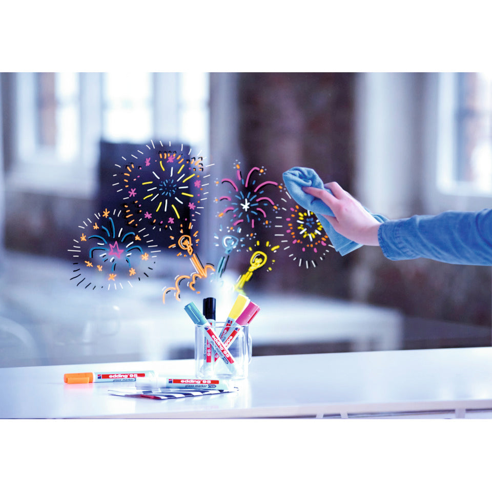 Glasboardmarker, 1,5-3mm, 6 Stück, sortiert EDDING 95-6 EDDING ed95-6