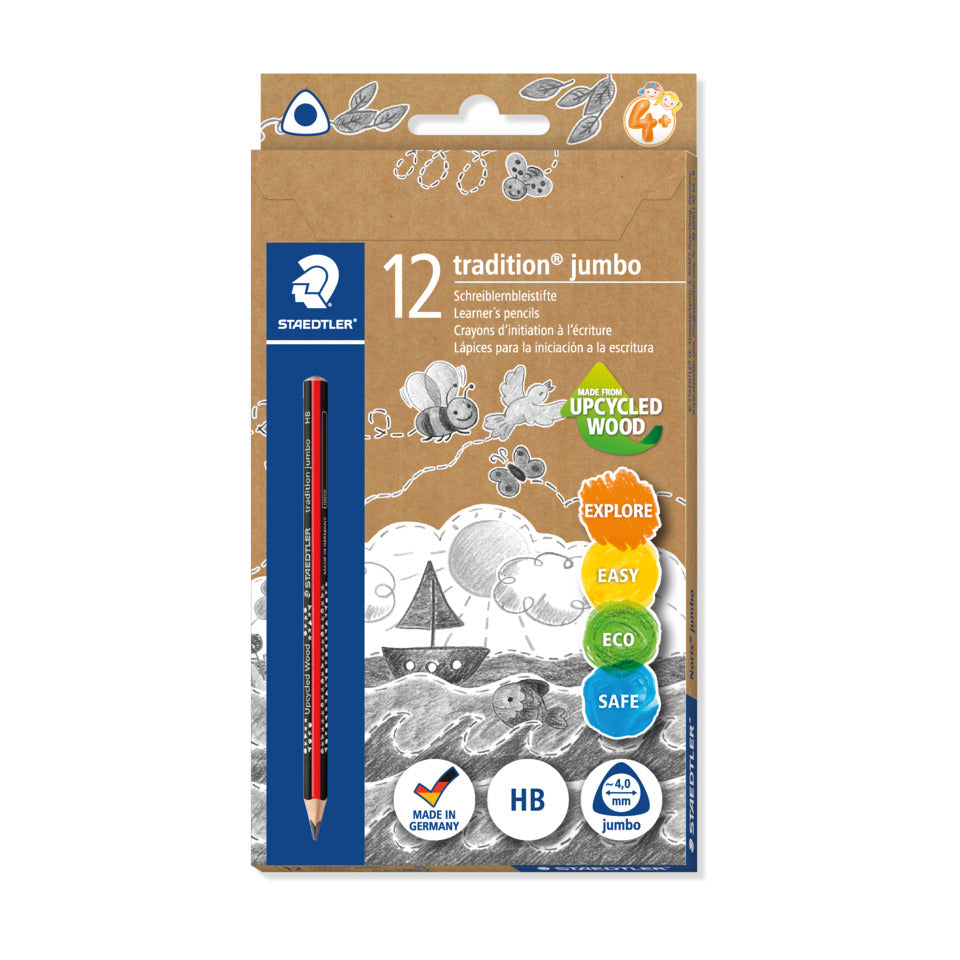 Bleistift Jumbo HB, schwarz/rot STAEDTLER 1285-2