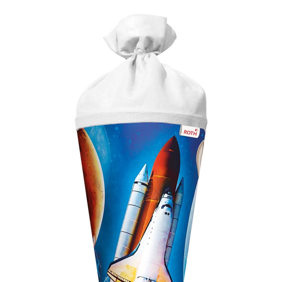 Schultüte Weltraum, 70cm, Filzverschluss ROTH 677479 ROTH  677479