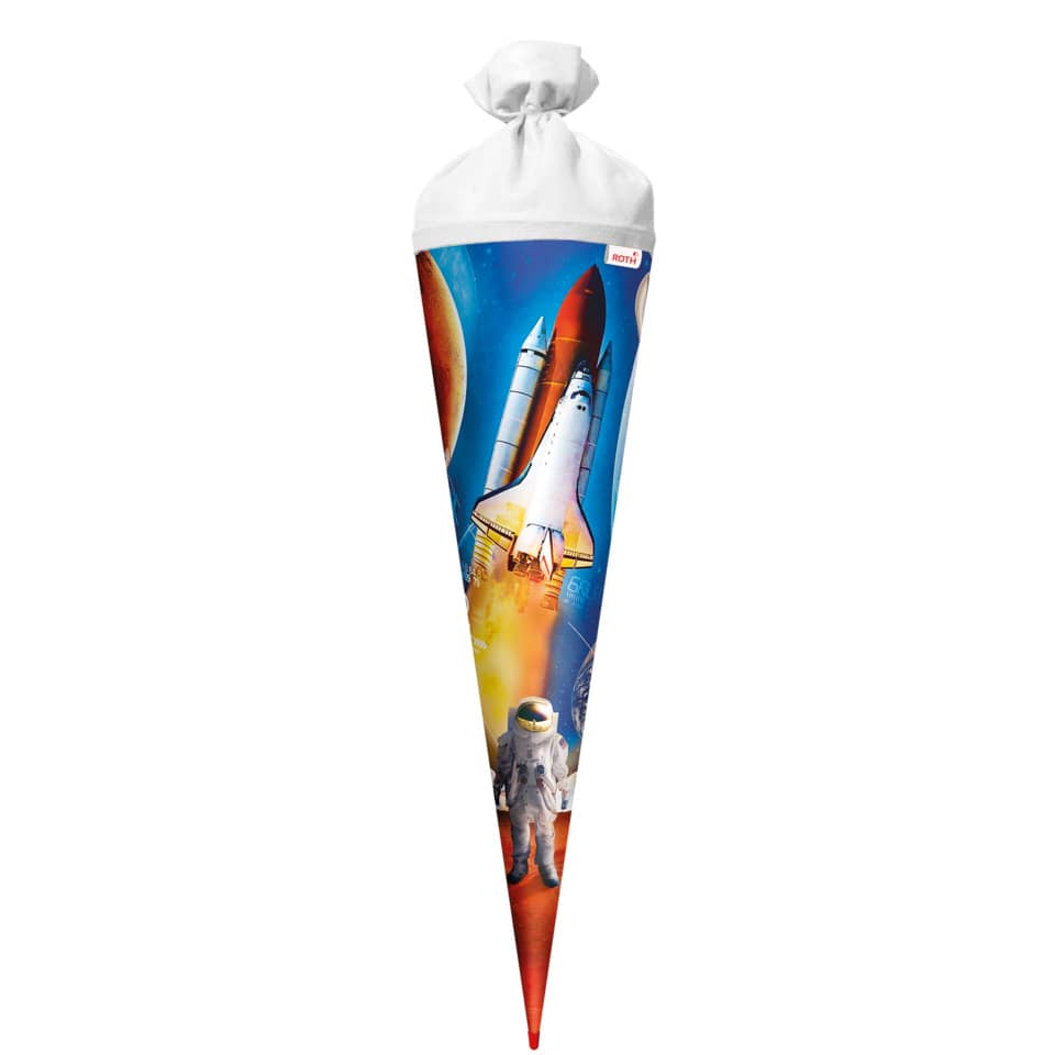 Schultüte Weltraum, 70cm, Filzverschluss ROTH 677479 ROTH  677479