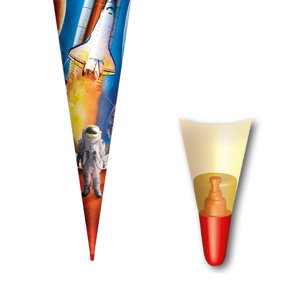Schultüte Weltraum, 70cm, Filzverschluss ROTH 677479 ROTH  677479