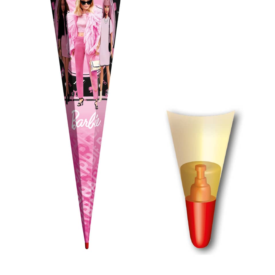 Schultüte Barbie, 85cm, Tüllverschluss ROTH 678896 ROTH 678896 Tüllverschl.