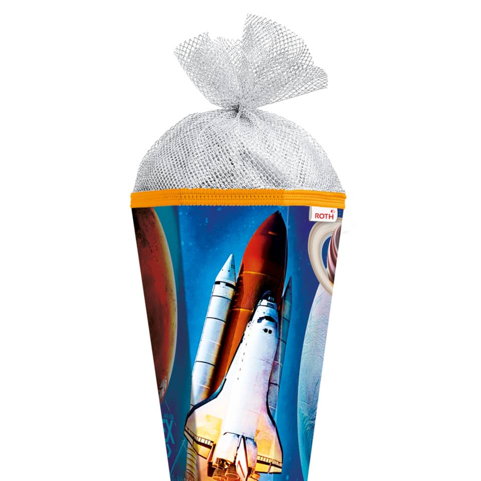 Schultüte Weltraum, 85cm, Tüllverschluss ROTH 678880 ROTH 678880 Tüllverschl.
