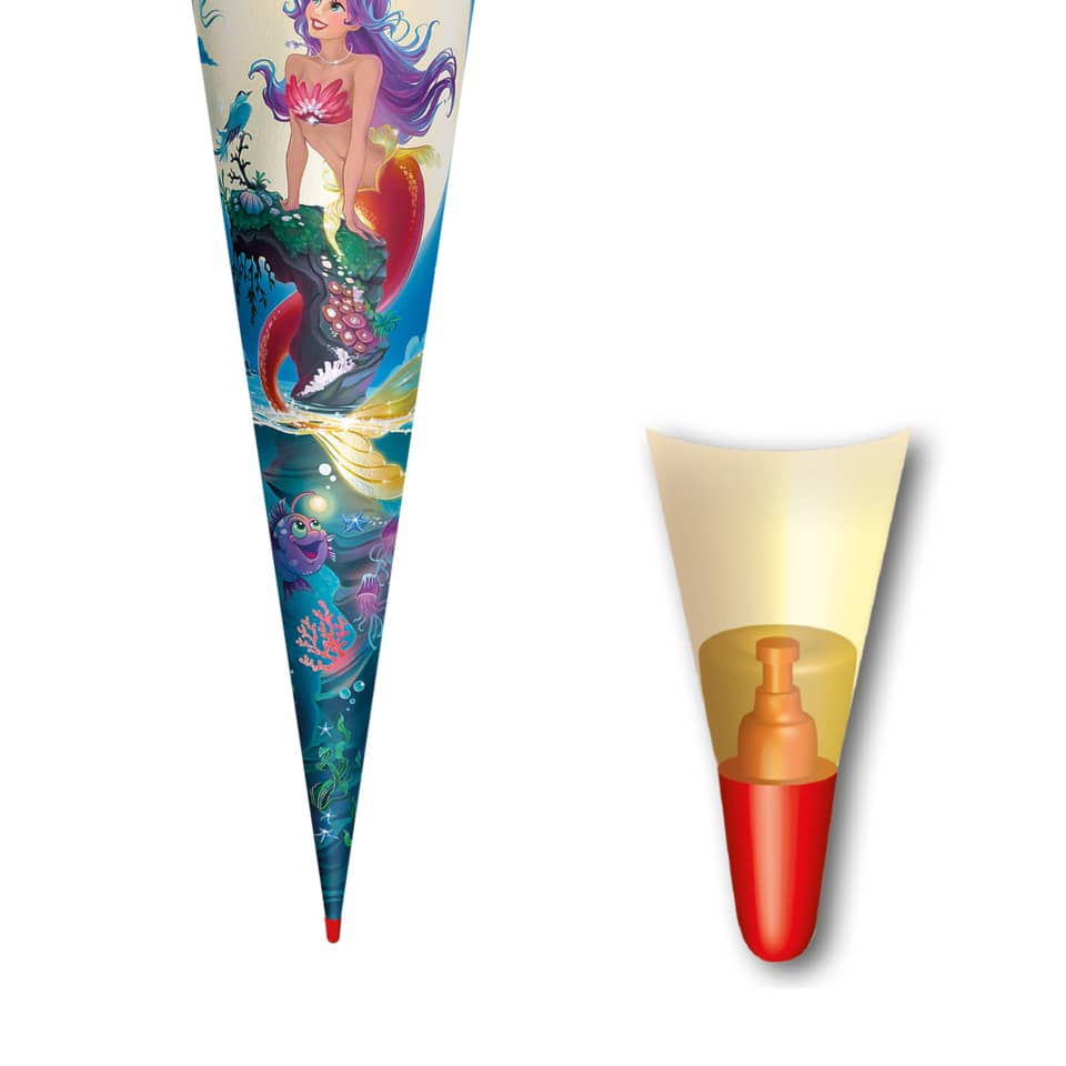 Schultüte Magische Meerjungfrau, 70cm, Filzverschluss ROTH 677487 ROTH 677487 Filzverschl.