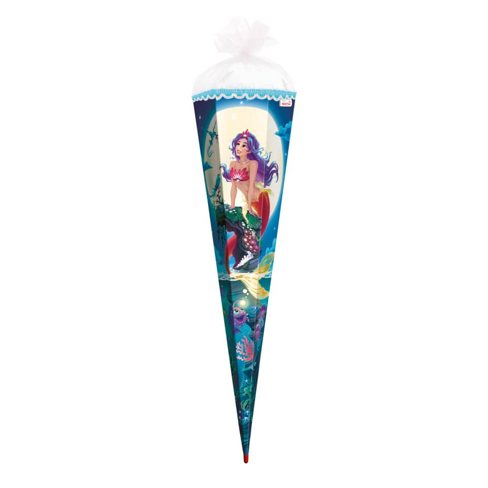 Schultüte Magische Meerjungfrau, 85cm, Tüllverschluss ROTH 678886 ROTH 678886 Tüllverschl.