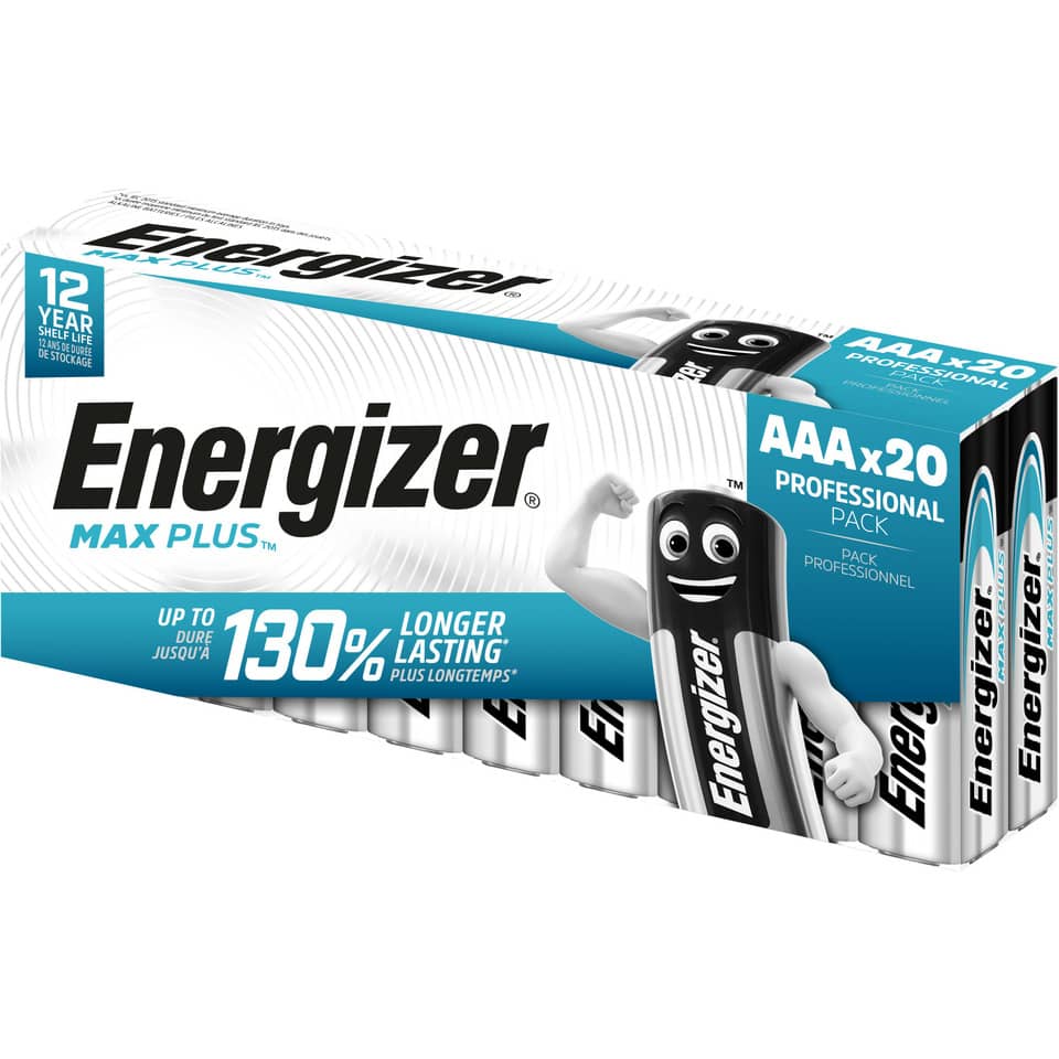 Batterie Alkali-Mangan Max Plus Industrial, LR03/AAA/Micro, 20 Stück ENERGIZER E301322902 ENERGIZER E301322902 Max Plus
