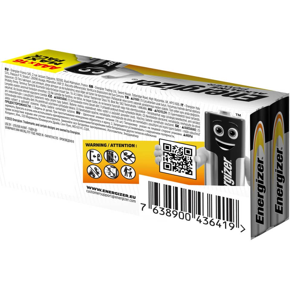 Batterie Alkali-Mangan Power, LR03/AAA/Micro, 16 Stück ENERGIZER E300171705 ENERGIZER E300171705 Alkaline Power