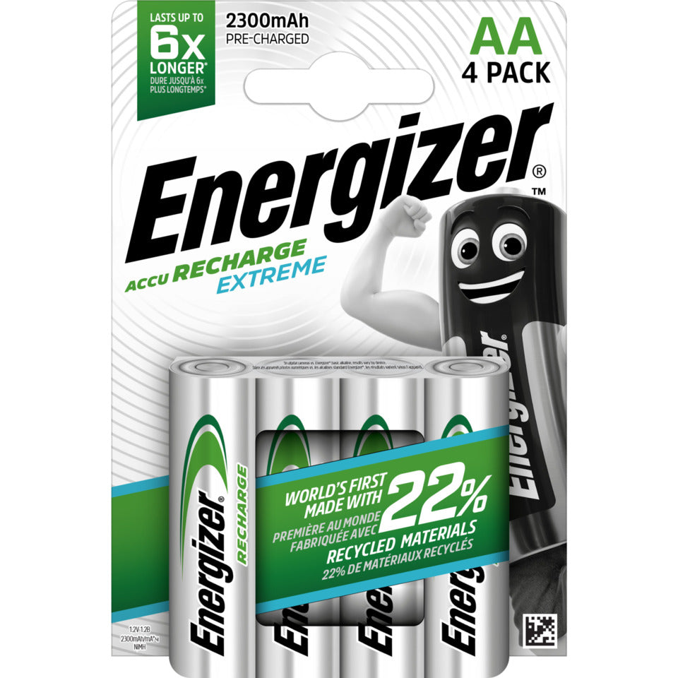 Batterie Akku Extreme, HR06/AA/Mignon, NiMH 2300 mAh, 4 Stück ENERGIZER E300624602 ENERGIZER E300624603 Extreme