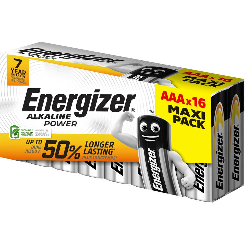 Batterie Alkali-Mangan Power, LR03/AAA/Micro, 16 Stück ENERGIZER E300171705 ENERGIZER E300171705 Alkaline Power