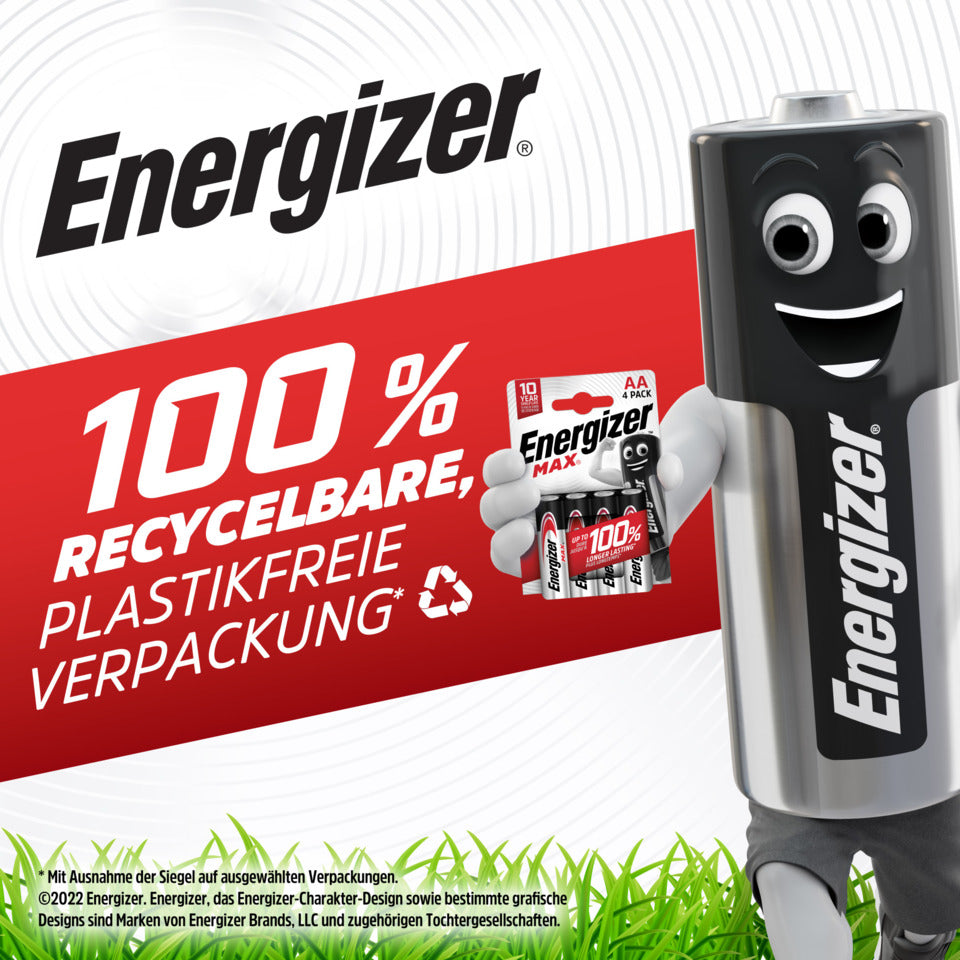 Batterie Alkali-Mangan Max, LR6/AA/Mignon, 4 Stück ENERGIZER E303323700 ENERGIZER E301530703/E303323700 Max