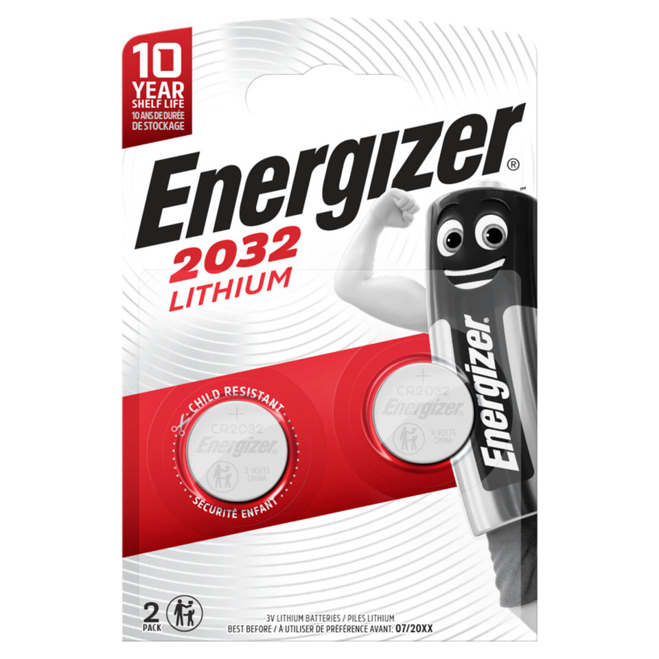 Knopfzellen-Batterie Lithium CR2032, 2 Stück ENERGIZER E301021402 ENERGIZER E301021403 Lithium