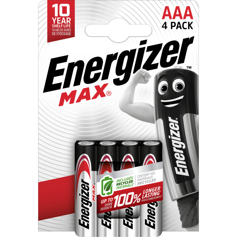 Batterie Alkali-Mangan Max, LR03/AAA/Micro, 4 Stück ENERGIZER E303325600 ENERGIZER E301532002/E303325600 Max