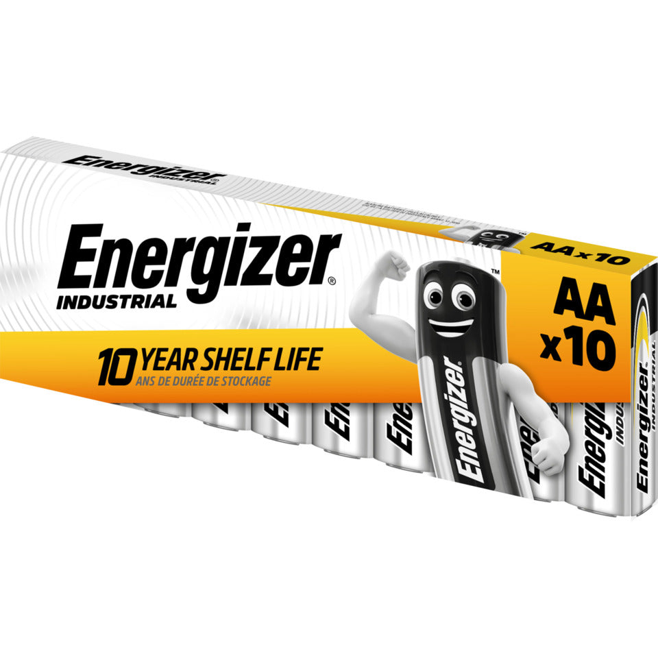Batterie Alkali-Mangan Industrial, LR6/AA/Mignon, 10 Stück ENERGIZER E300638701 ENERGIZER E300638702 Industrial