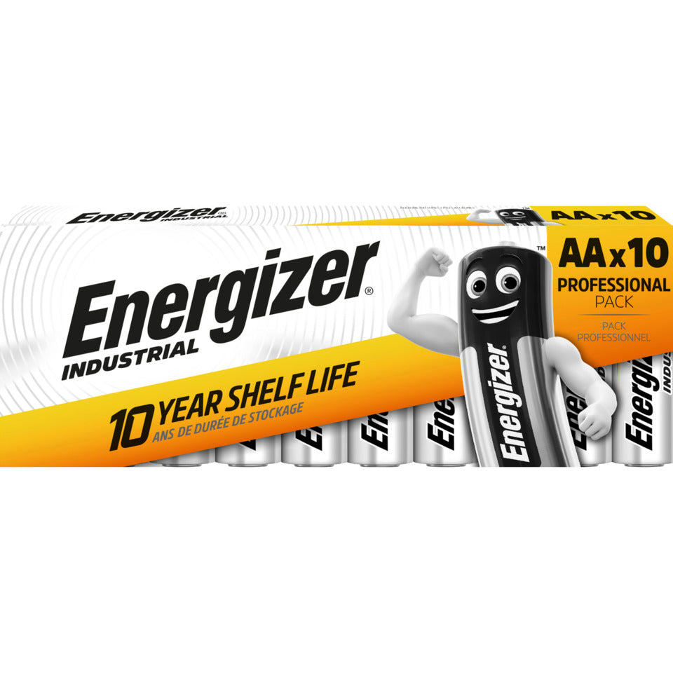 Batterie Alkali-Mangan Industrial, LR6/AA/Mignon, 10 Stück ENERGIZER E300638701 ENERGIZER E300638702 Industrial