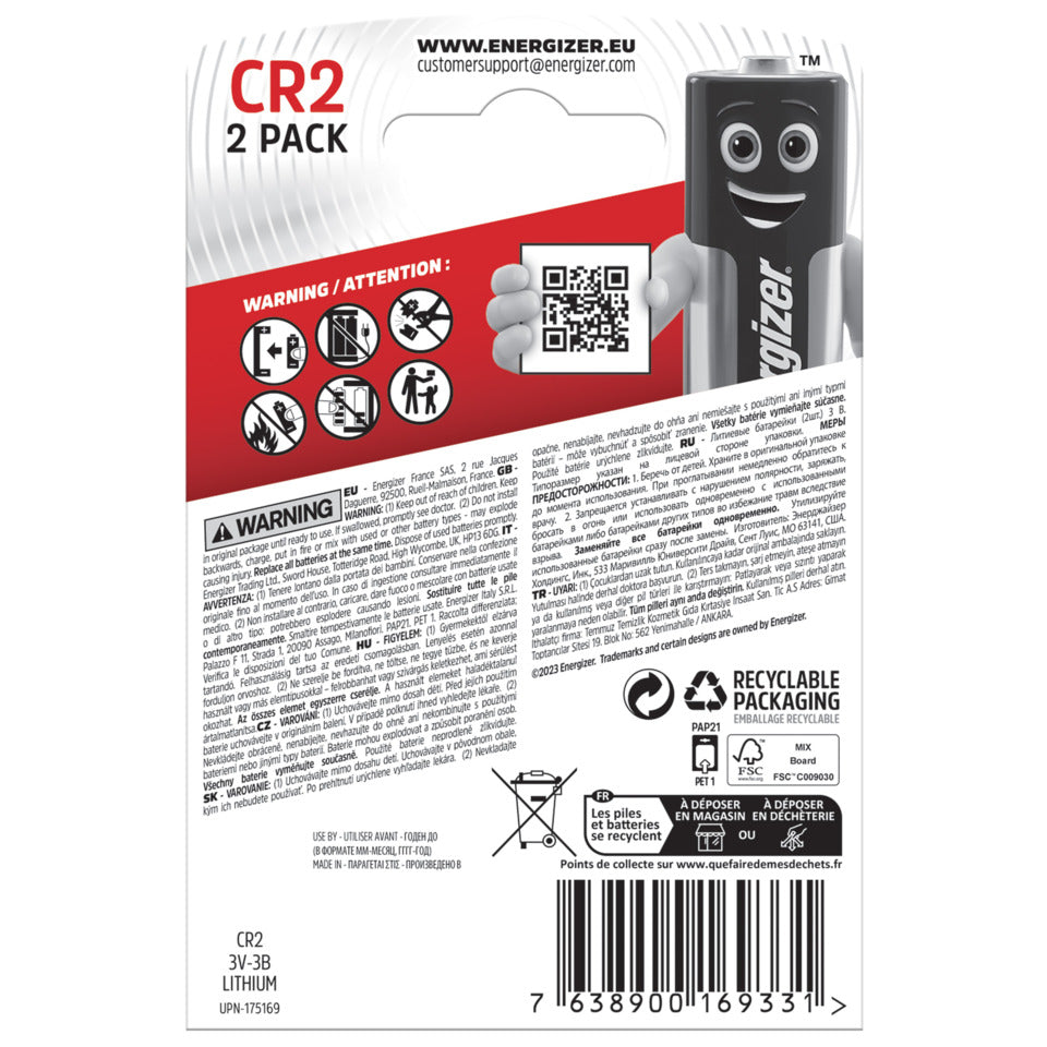 Batterie Lithium Foto, CR2, 2 Stück ENERGIZER E301029500 ENERGIZER E301029500   CR2